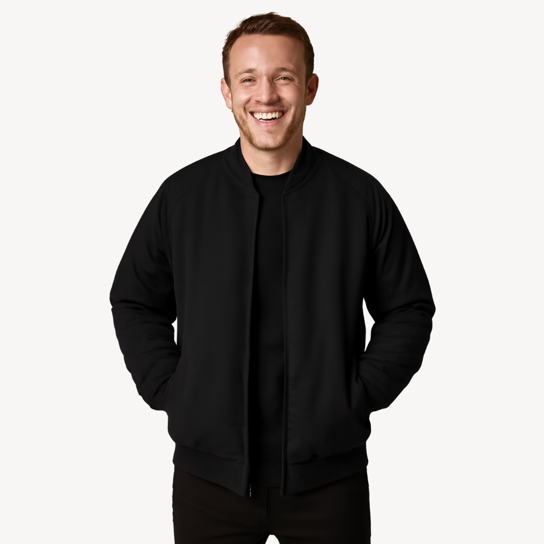Men’s Classic Zip Bomber Jacket – Timeless Everyday Style