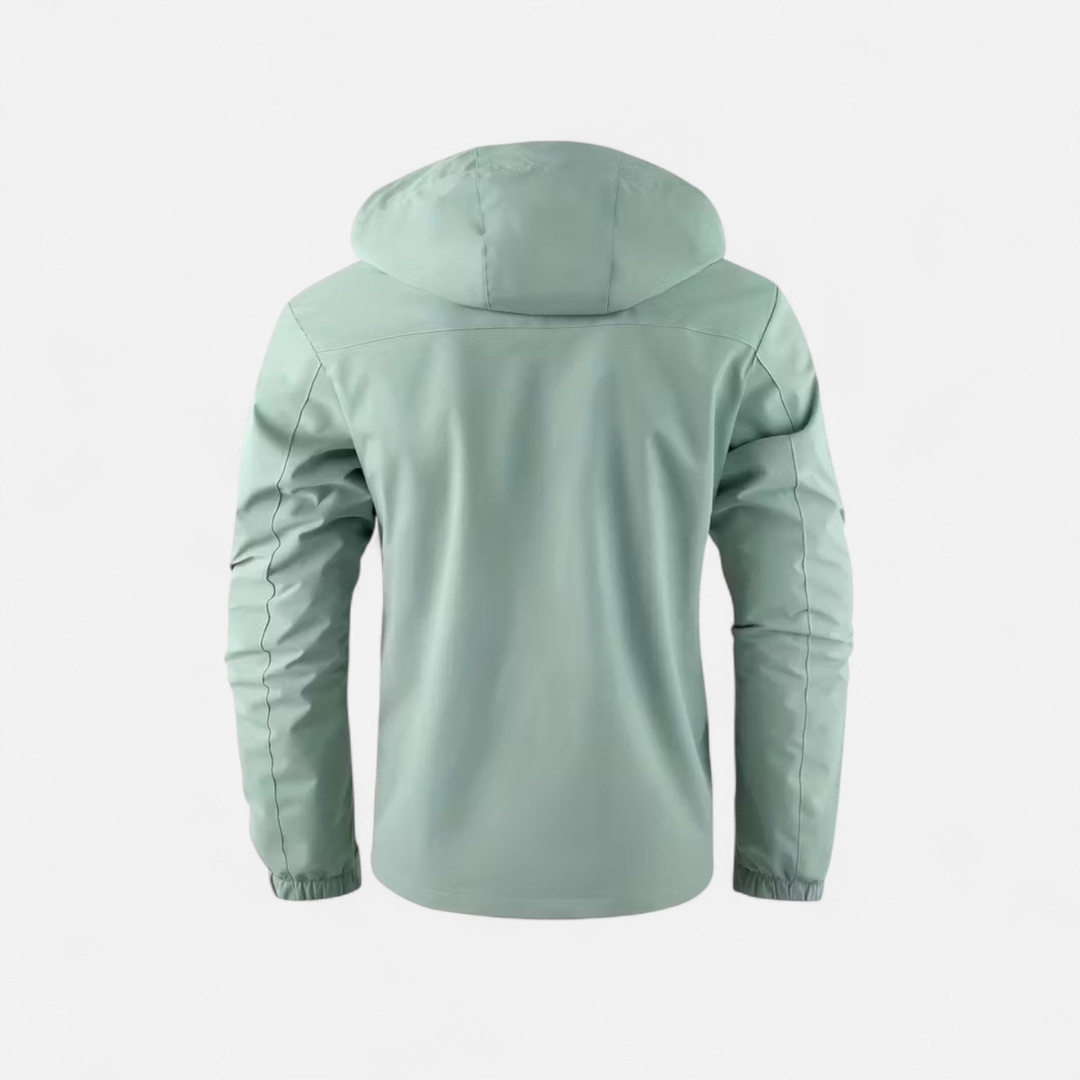 Men’s Minimal Zip Hooded Jacket – Clean Form, Modern Utility