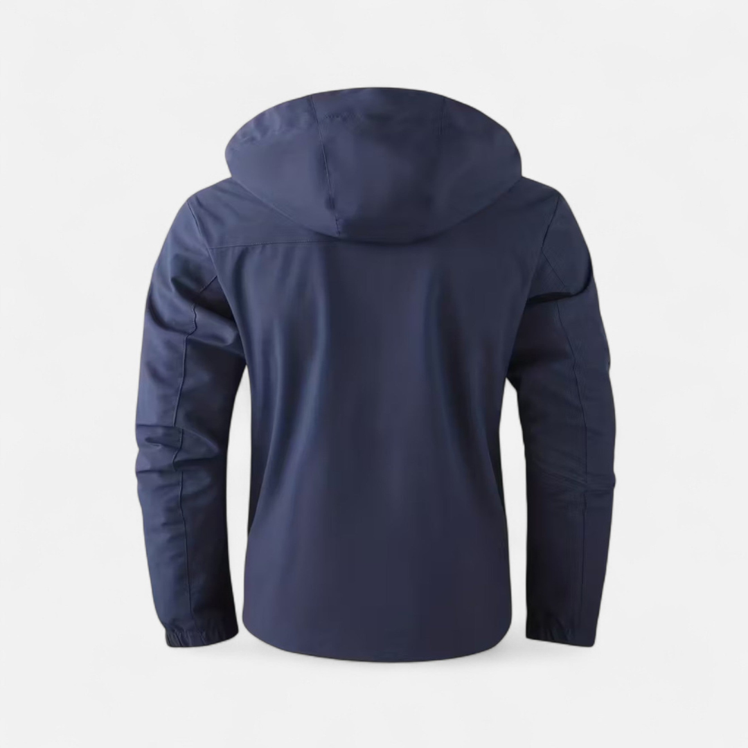 Men’s Minimal Zip Hooded Jacket – Clean Form, Modern Utility
