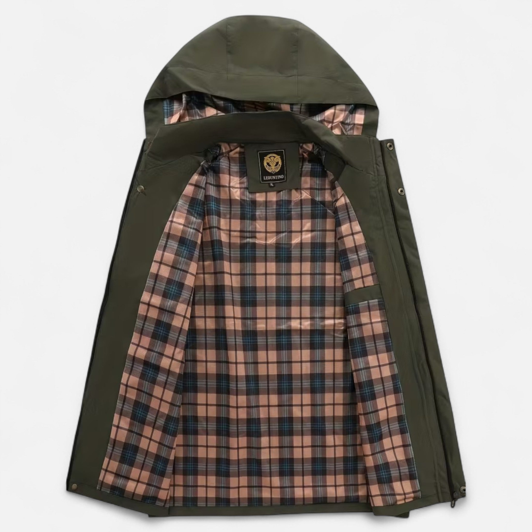 Men’s Minimal Zip Hooded Jacket – Clean Form, Modern Utility