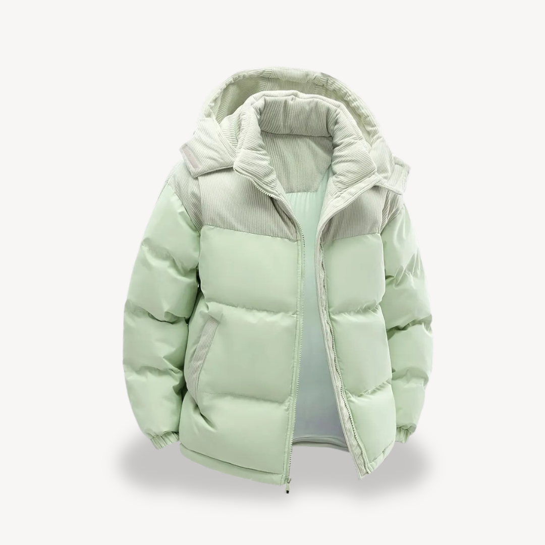Men’s Modern Quilted Hooded Jacket – Clean Lines, Everyday Style
