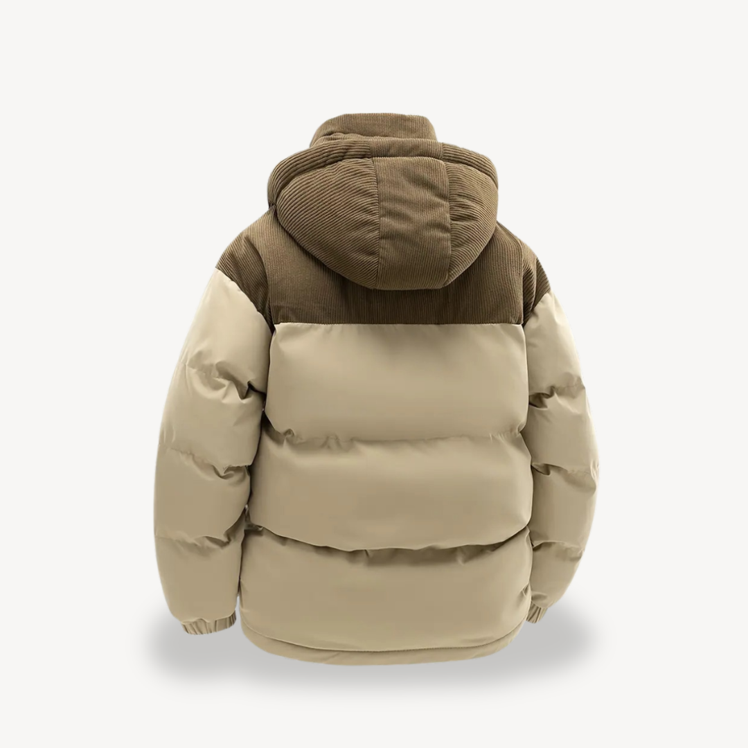 Men’s Modern Quilted Hooded Jacket – Clean Lines, Everyday Style