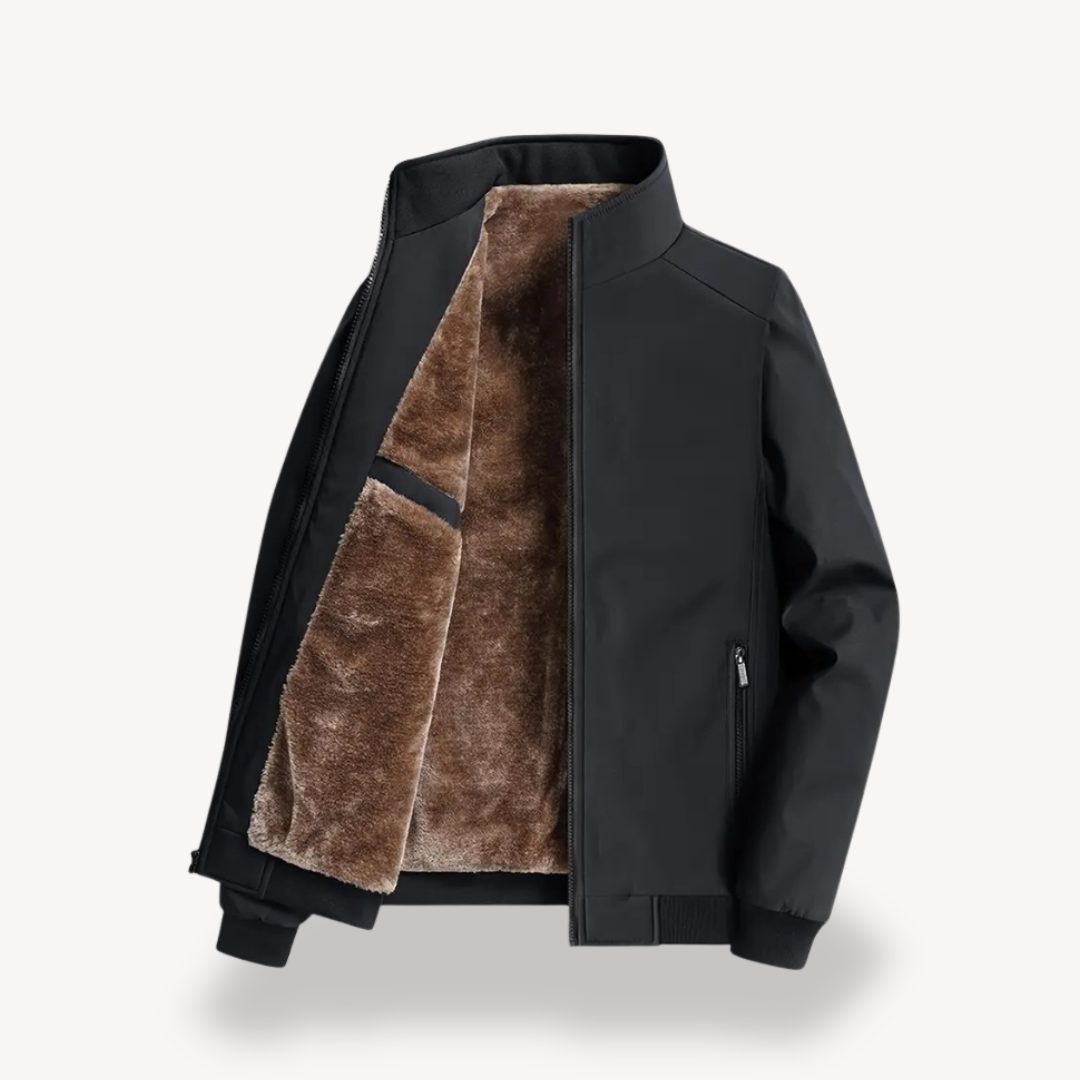 Men’s Tailored Zip Jacket with Lining – Sharp, Minimal Finish