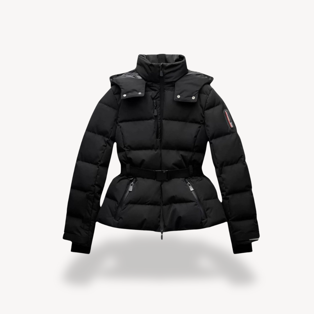 Women’s Belted Puffer Jacket – Defined Fit with a Refined Finish