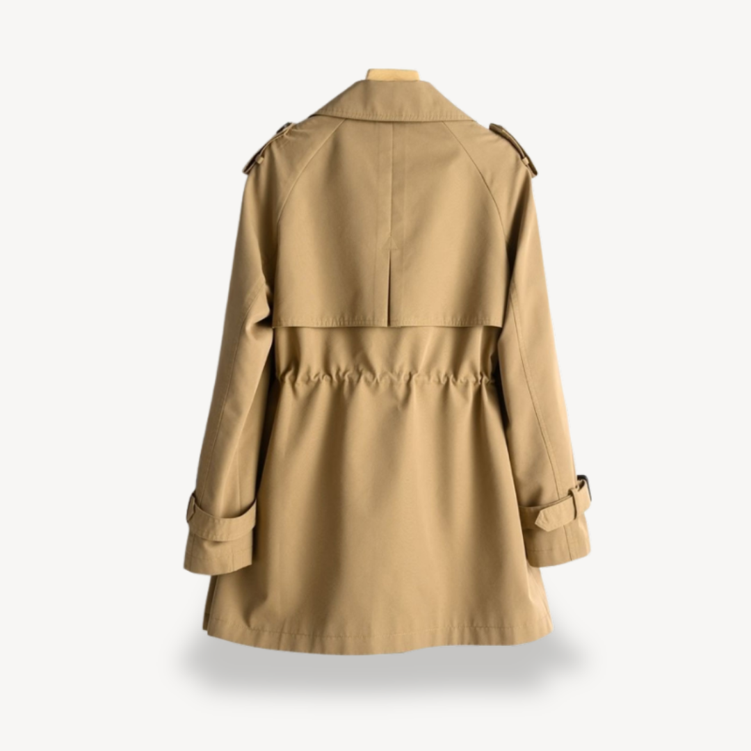 Women’s Tailored Double-Breasted Trench Coat – Elegant Longline Silhouette